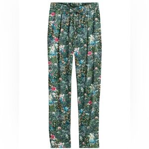 H&M CONSCIOUS COLLECTION Green Tropical Print Pants